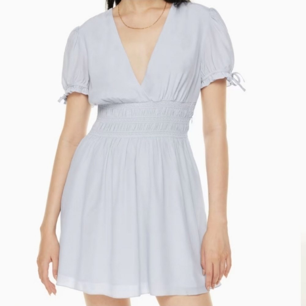 ARITZIA Sunday Best Locket Dress Pastel Blue Size Large